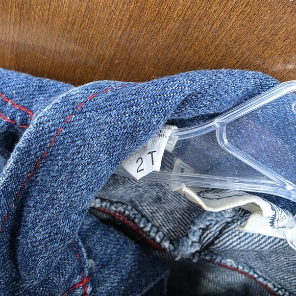 Vintage Lee Kids Denim Jacket with Red Buttons And "Icky Monsters" Design - Picture 3 of 5